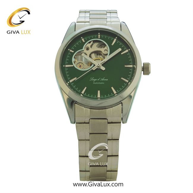 ساعت مچی اورجینال زنانه LdA | لوئیجی د آنا | Luigi d'Ana نقره ای | نقره ای| سبز یشمی تیره| کد رفرنس 2443